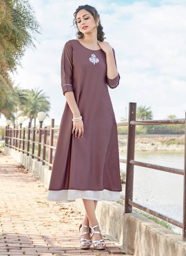 White Stone Pure Modal Viscose Khantil and Hand Work Kurti With Cotton Inner Designer Kurti Collection 4021-4025
